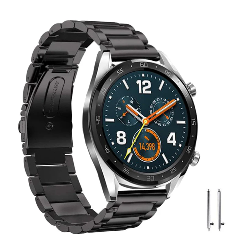 

Ремешок из нержавеющей стали для наручных часов Huawei Watch GT, быстросъемный металлический браслет для Huawei Watch GT2 46 мм