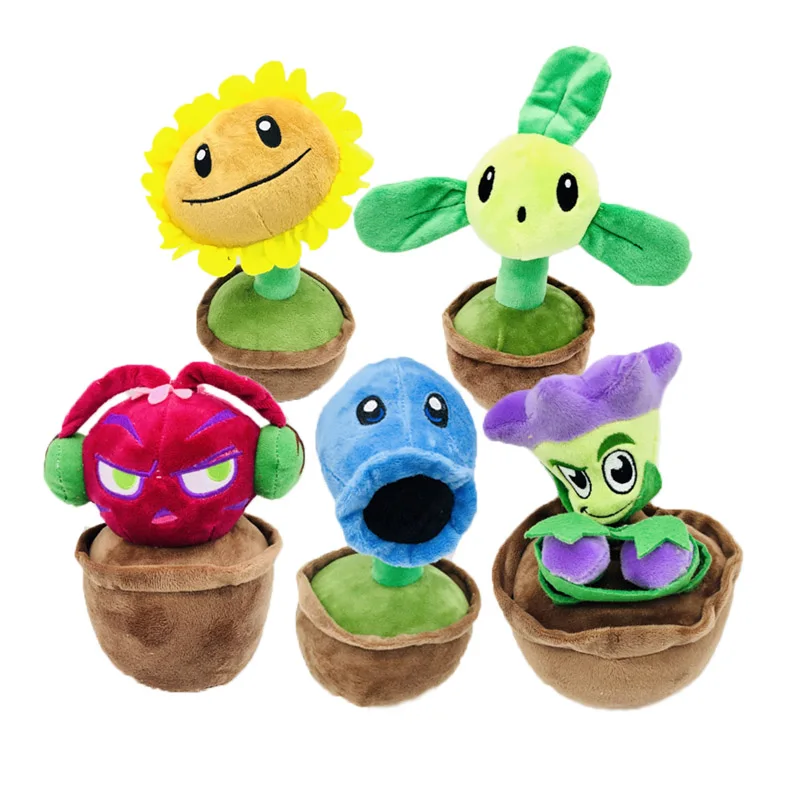 20-23 см Растения против Зомби Плюшевые PVZ цветочные горшки мягкие игрушки Растения плюшевые игрушки куклы Подарки для детей подарок для детей
