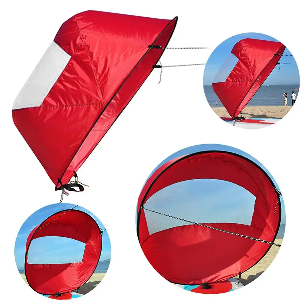 

Rowing Boats Wind Window Drop Ship Foldable Kayak Boat Wind Sail Summer Surfing Wind Paddle Kayak Sail Durable Downwind Paddle