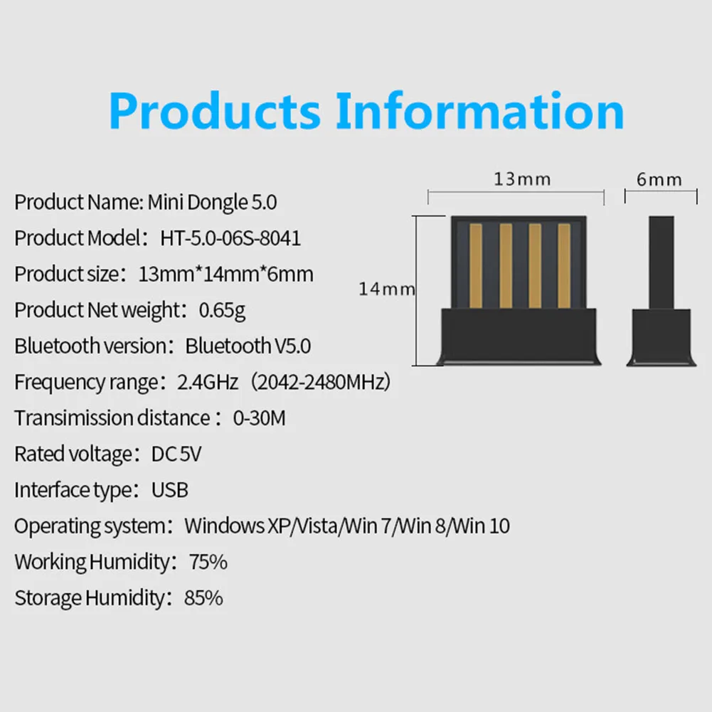 Портативный беспроводной Bluetooth передатчик приемник USB мини адаптер