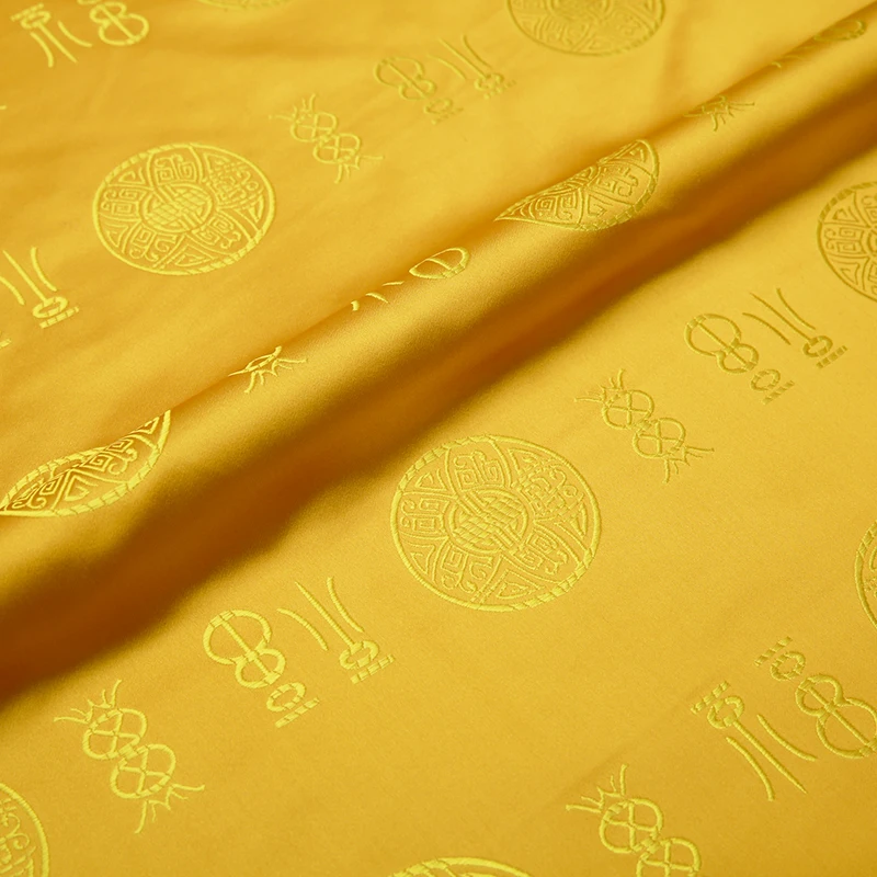 Satin fabric woven imitation silk Jacquard upholstery for handwork | Fabric