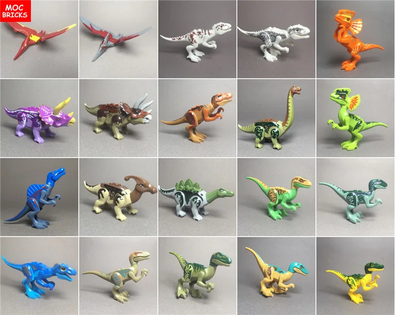 Кубики MOC Детский конструктор динозавр животные фигурки игрушки сделай сам