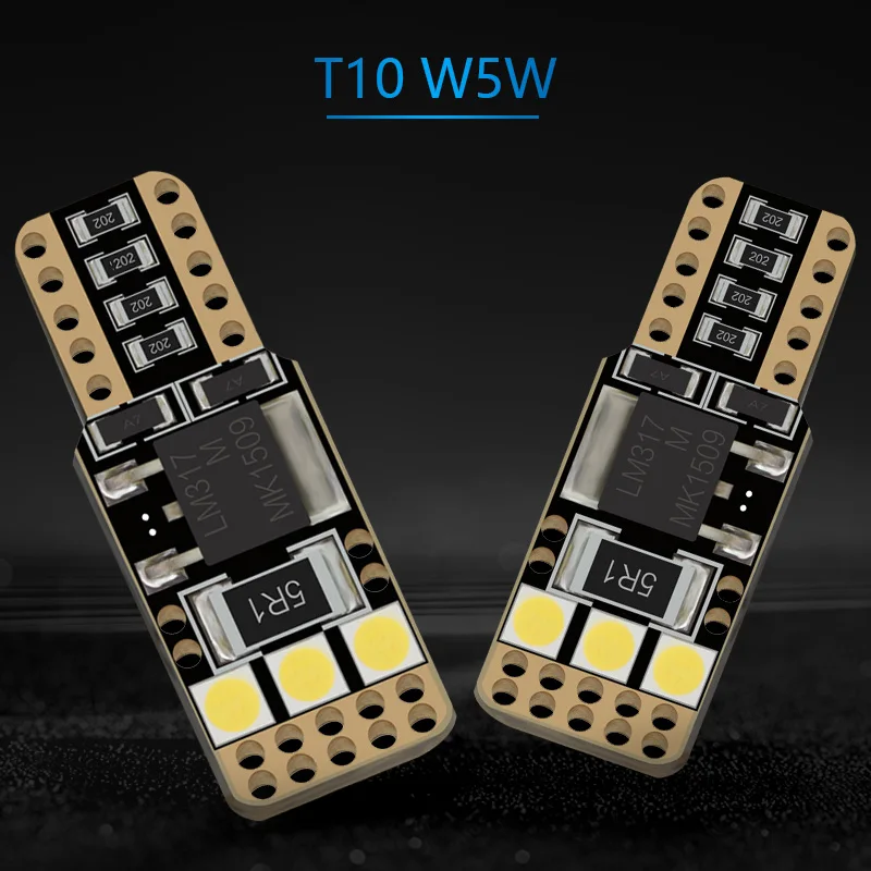 NAO W5W T10 светодиодный 3,9 Вт Авто Лампы CANBUS супер яркий 6SMD 3030 аксессуар для автомобиля боковой Подсветка салона дневные ходовые огни 12V белый 194 двери лампы