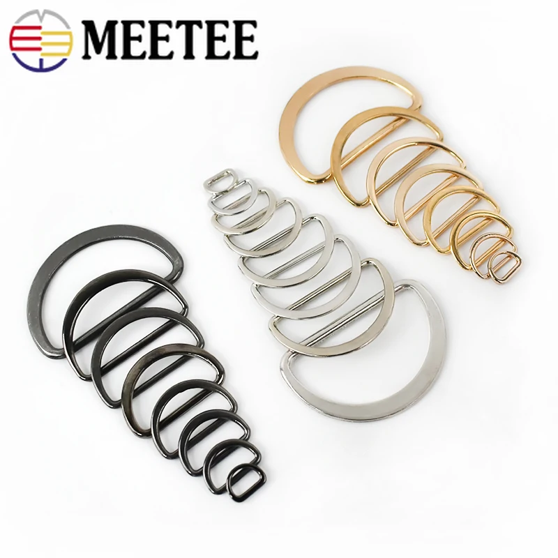 

20pcs Meetee 10mm-75mm Metal O D Ring Connection Buckle for DIY Shoes Bags Purse Strap Garment Sewing Accessories F4-7