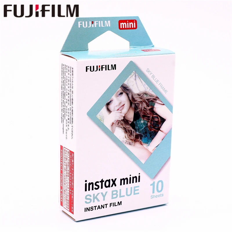 Пленка Fujifilm Instax Mini на выбор фоторамка 10-100 лист фотобумага для камеры Instax Mini 9 Mini 8 Instant Mini 70 90 - Цвет: 10 sheets Sky Blue