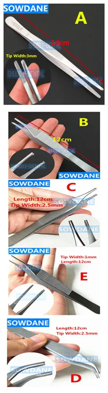 5 pieces mixed set Зубные хирургические салфетки Пинцет Набор зубоврачебные Щипцы Для Извлечения гемостат медицинский пинцет Стоматологический Хирургический Инструмент из нержавеющей стали - Цвет: 5 pieces mixed set