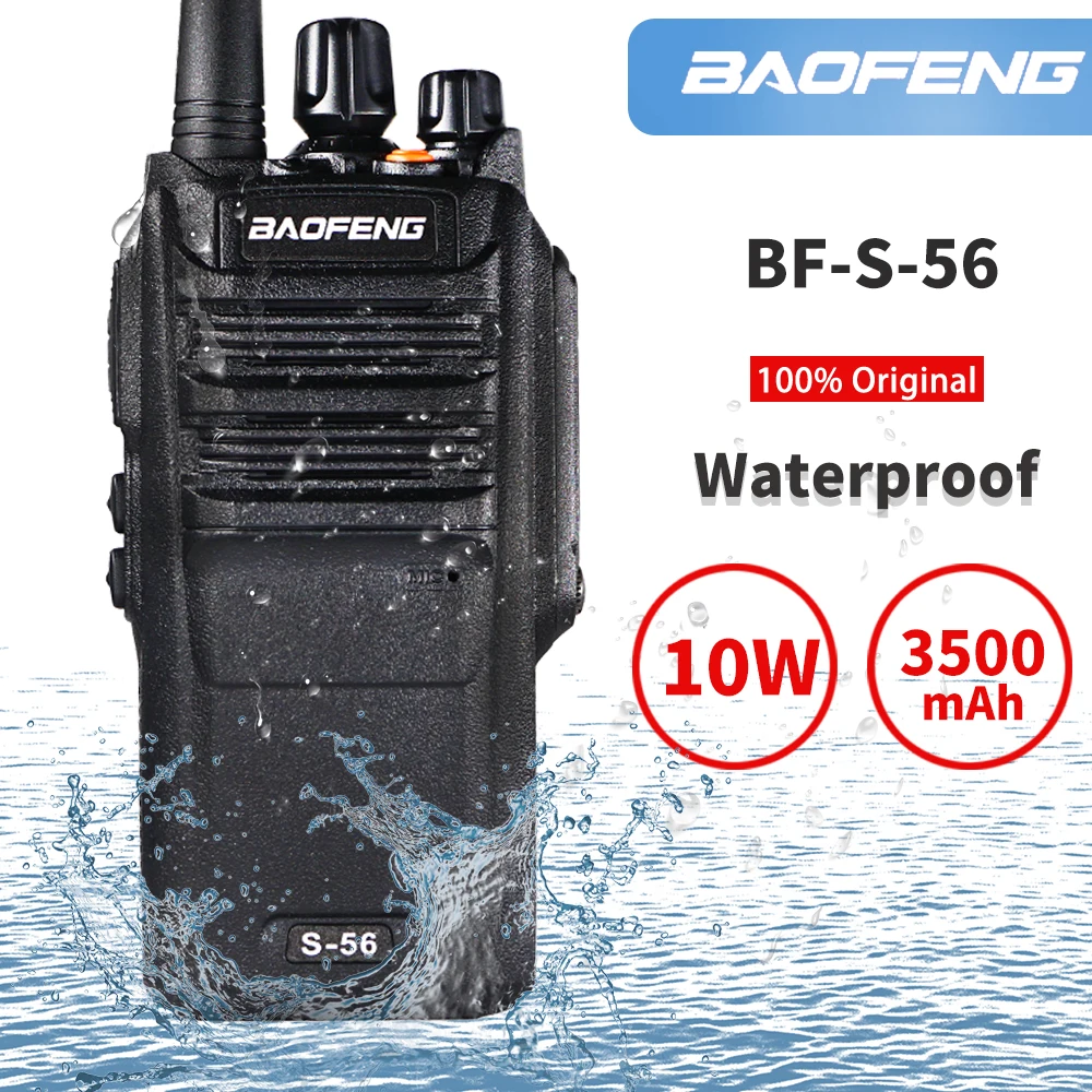Водонепроницаемая рация Baofeng S-56 10 Вт мощное Любительское радио дальность
