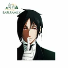 EARLFAMILY 13 см x 8,4 см для Черный Батлер наклейка Ван детская комната силуэт Тюнинг автомобиля декоративные наклейки на стену