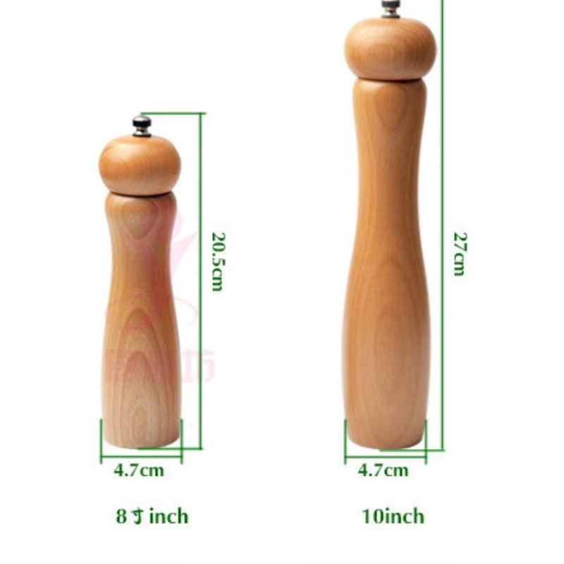 

Beech Wood Chef Pepper Grinder Natural Durable Hand Rotate Movement Grinder