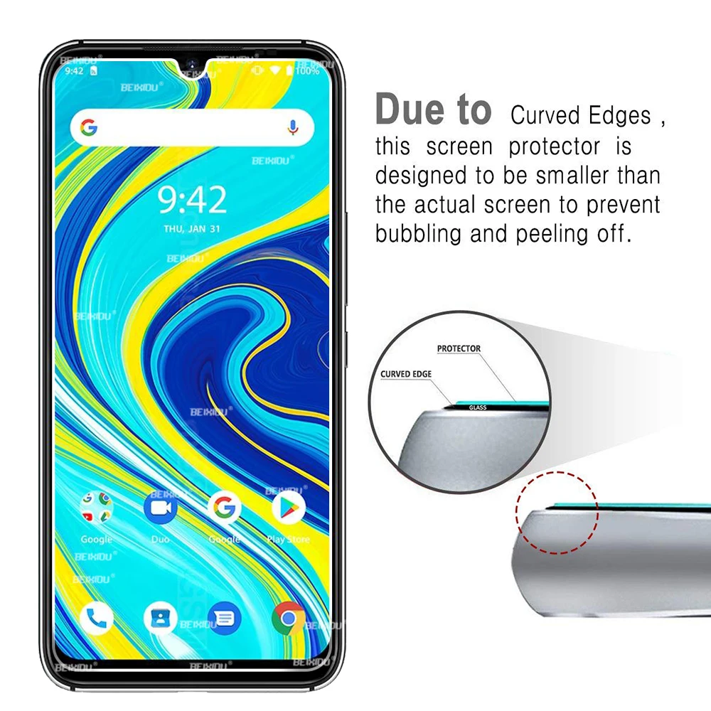 2 шт Полное закаленное стекло для UMIDIGI A7 PRO защита экрана 2.5D 9h профессиональная