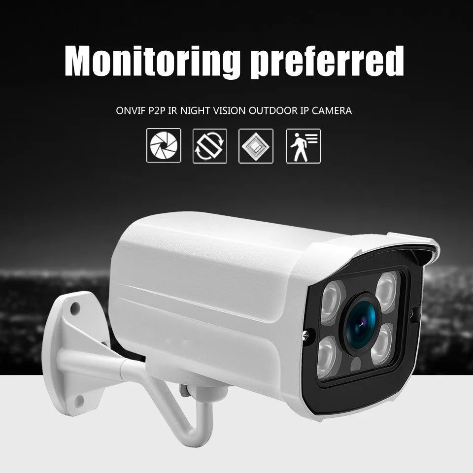 4 шт. массив LEDWide угол 2 8 мм Наружная IP камера PoE 1080P 960P 720P металлический чехол ONVIF