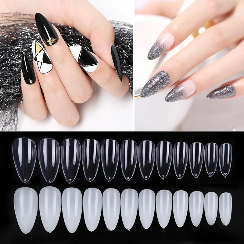 120/504 шт/сумка накладные ногти художественные советы прозрачные натуральные