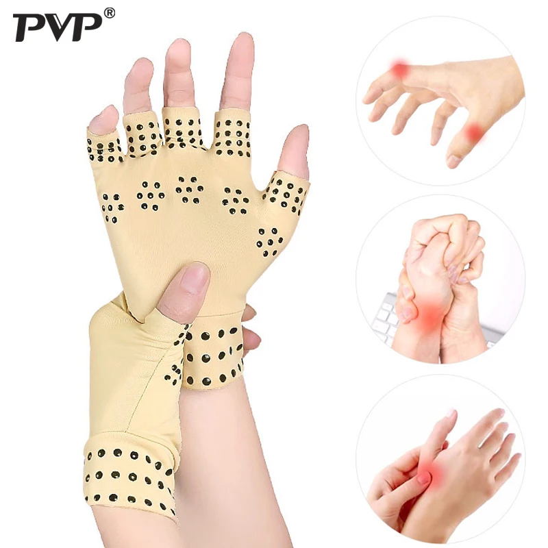 

PVP 1Pair Arthritis Therapy Relief Arthritis Pressure Pain Heal Joints Magnetic Therapy Support Hand Massager Nail Treatment