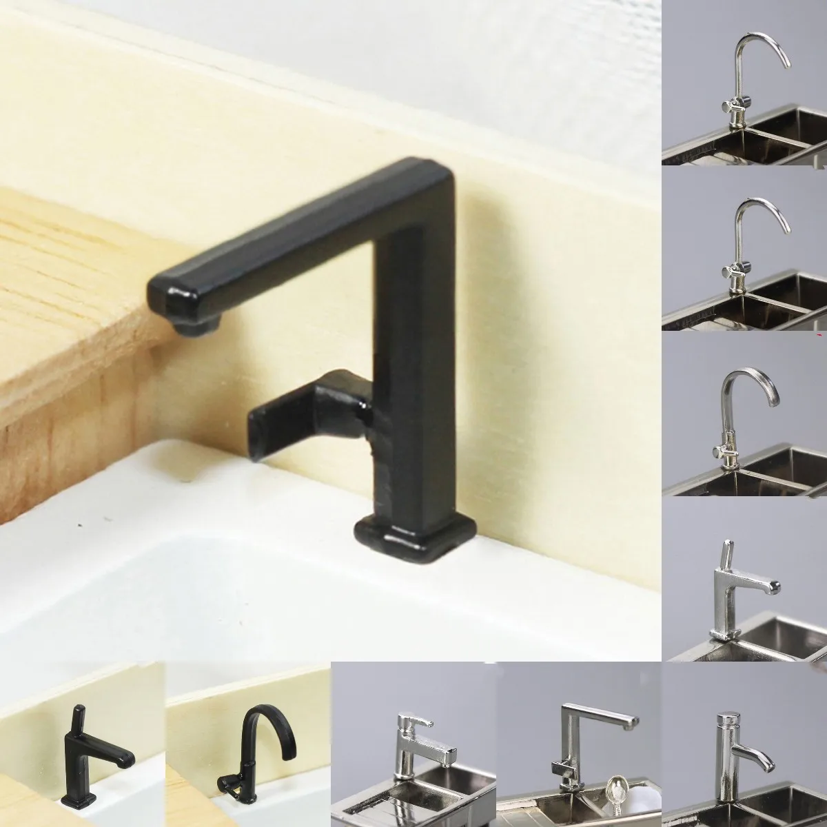 

1:12 Dollhouse Miniature Bath Faucet Simulation Water Tap Model Furniture Toys For Dollhouse Decals New