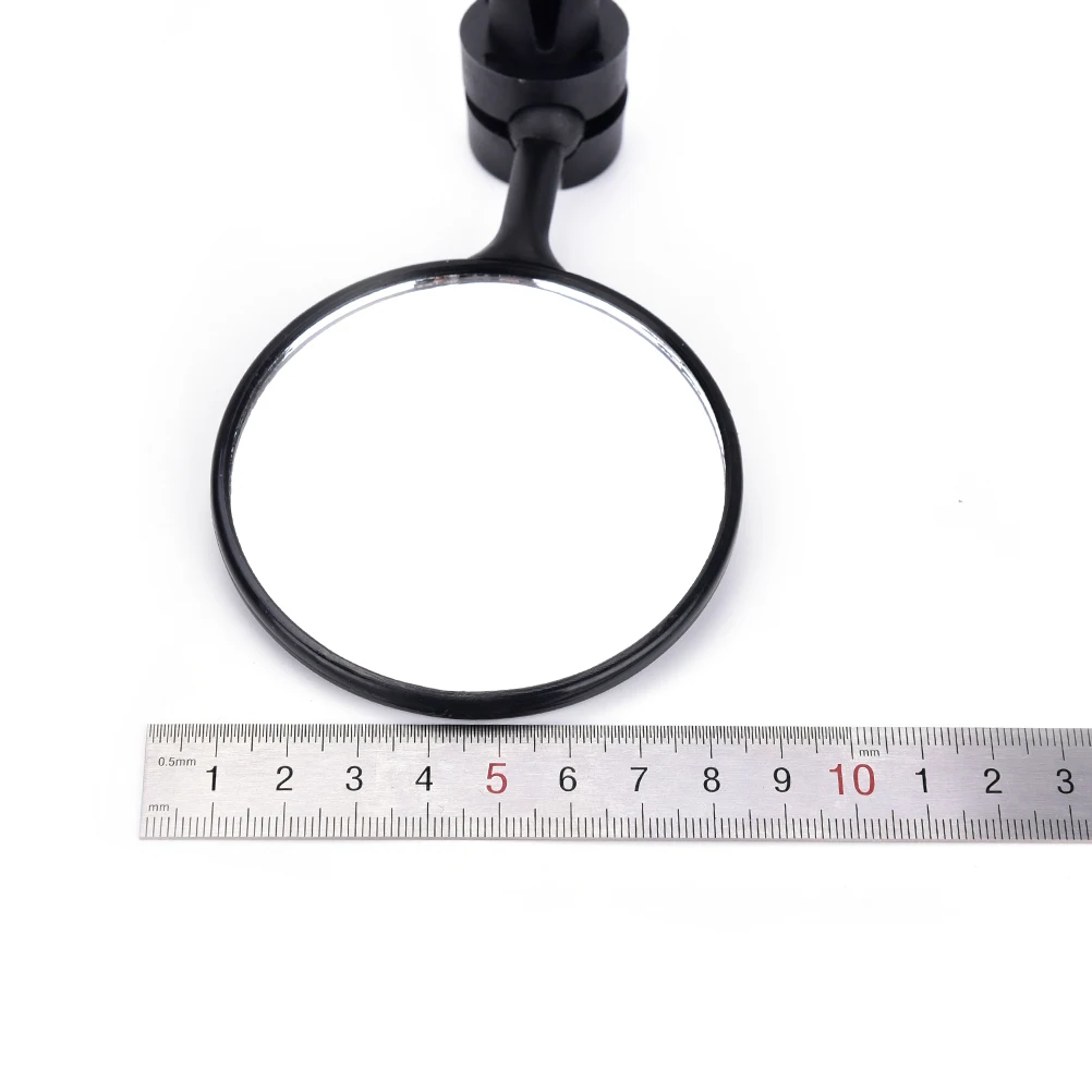 

Cycling Bike Handlebar Rear View Glass Black Flexible Adjustable Safe Rearview Mirror