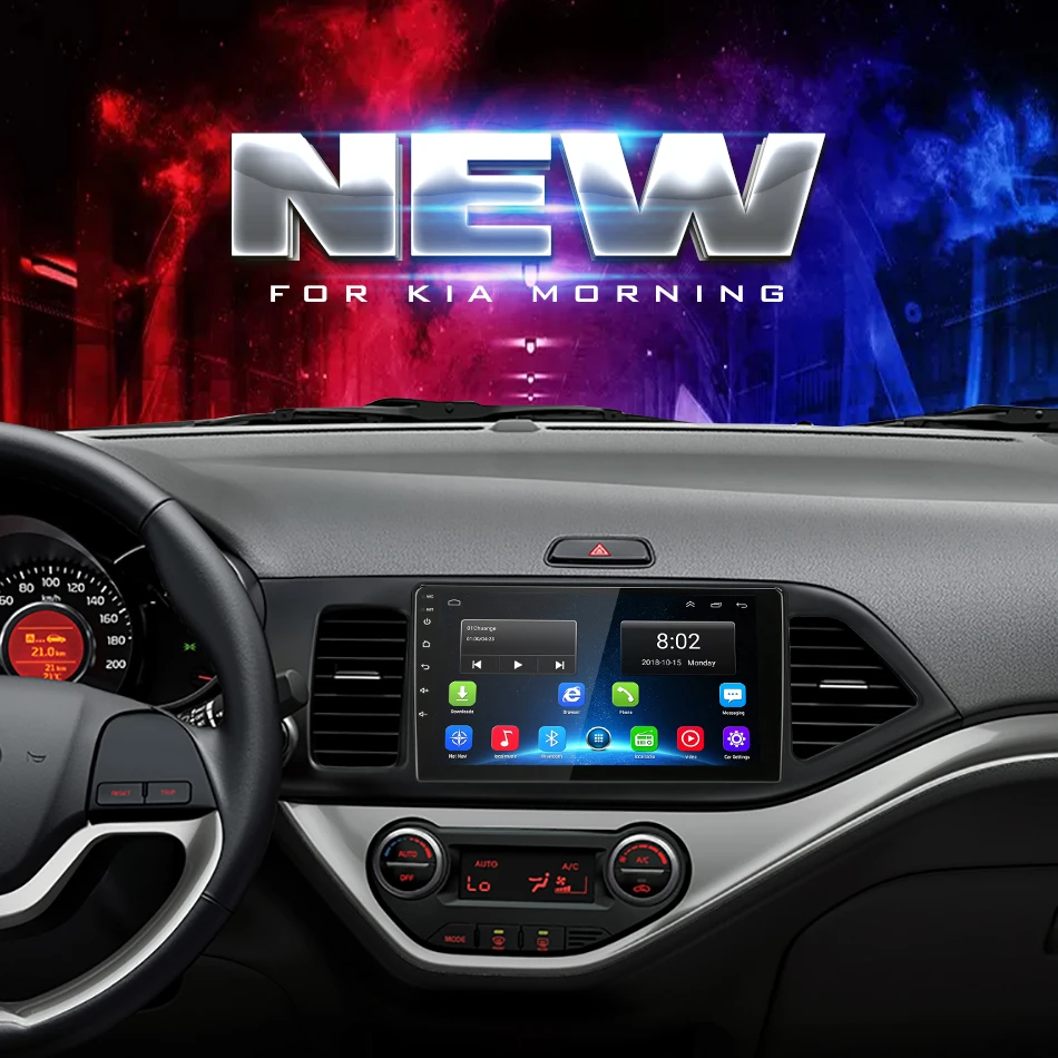 2G ram 32G rom 9 дюймов Android 8,1 автомобильный dvd-плеер 4G NET для KIA Morning Picanto 2011- Мультимедиа Gps навигация RDS DSP