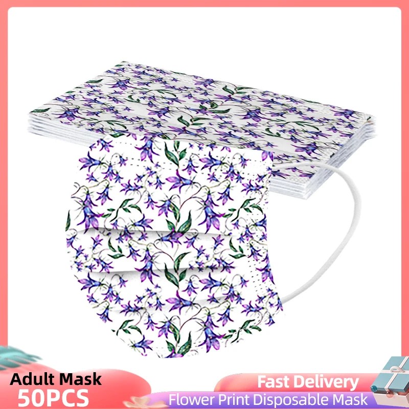 

Маска одноразовая трехслойная для взрослых, 10/50/100 шт.