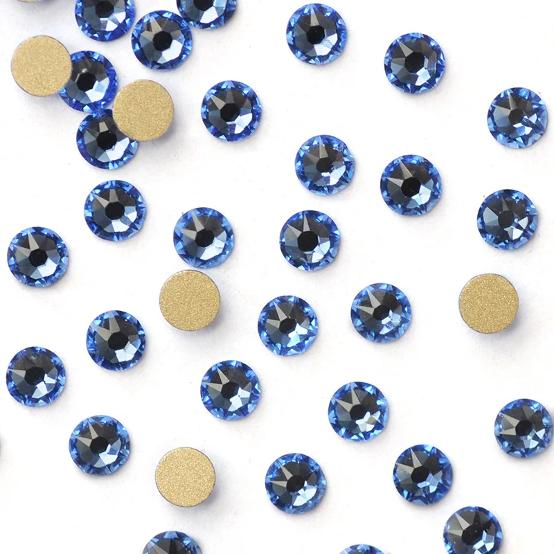 

2088NoHF 1440PCS Top Quality SS34 Size Nail Art Strass for Flat Back Glue on Non Rhinestones Crystals Manicure Rhinestone