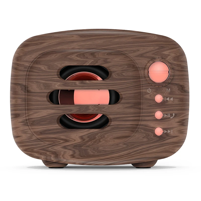 Деревянный цветной беспроводной Bluetooth 5 0 громкий динамик BT для ТВ телефонов