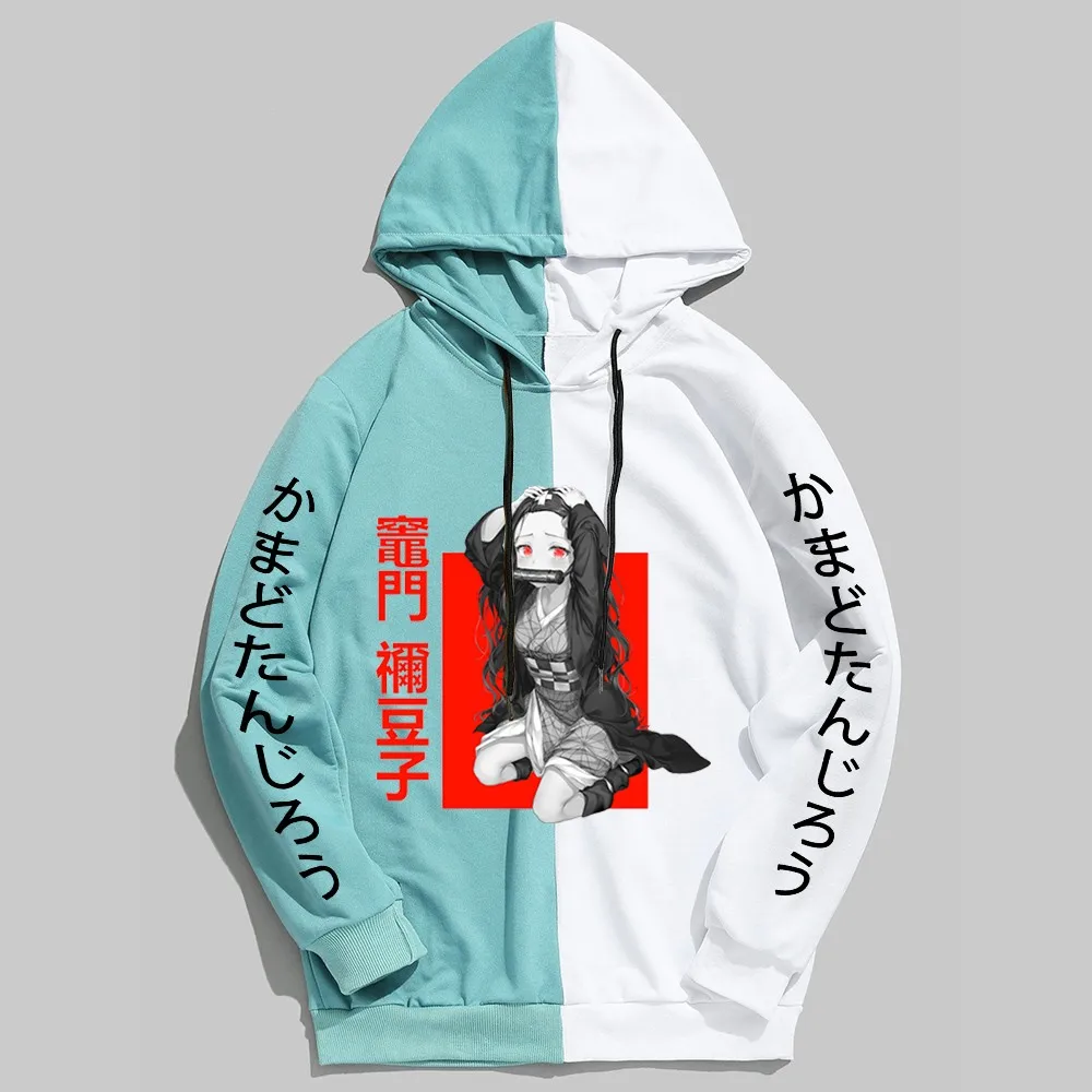 

Толстовки в стиле аниме Харадзюку с изображением рассекающего демонов, толстовки с капюшоном Kamado Tanjirou, свитшоты в стиле аниме, уличный пуло...