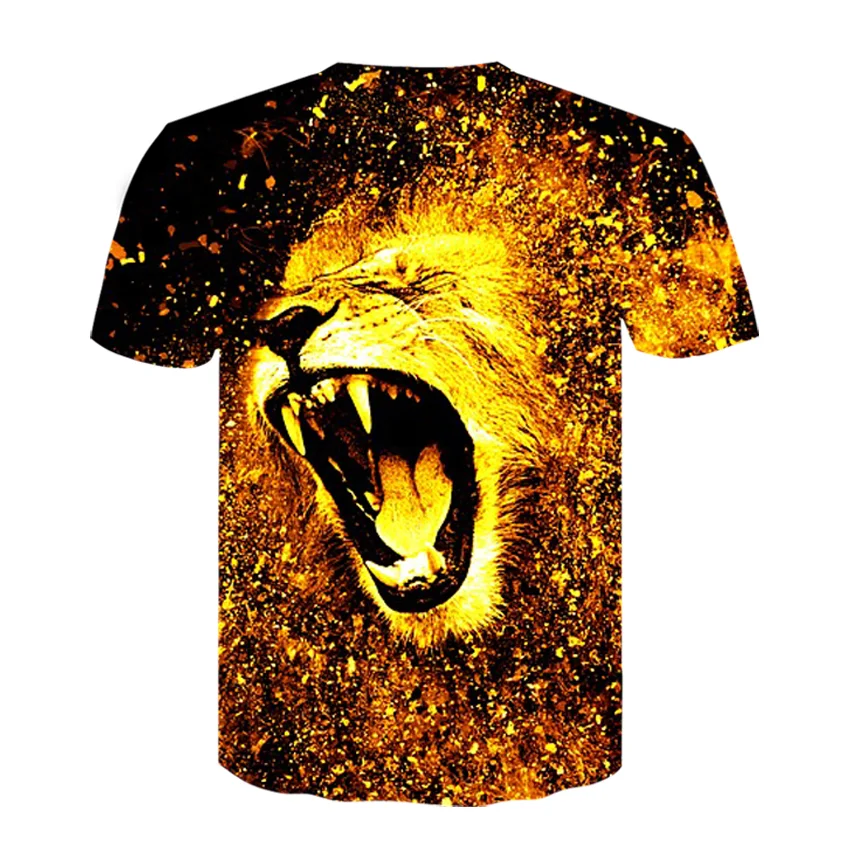 

Summer 2021 new 3D printed T-shirt animal print men's T-shirt print casual T-shirt O-neck hip hop short sleeve size men clothing