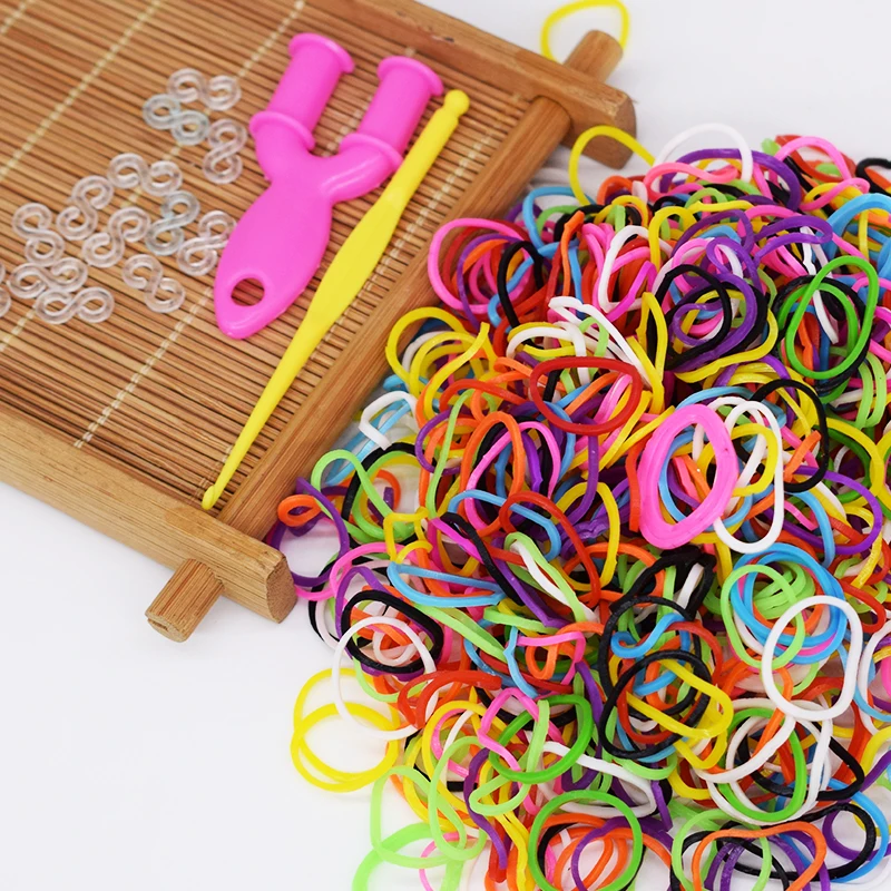 Горячие Diy игрушки браслет из резиновых полос для детей или волос Резиновые ткацкие ленты заправка резиновый браслет сделать тканый браслет DIY подарок