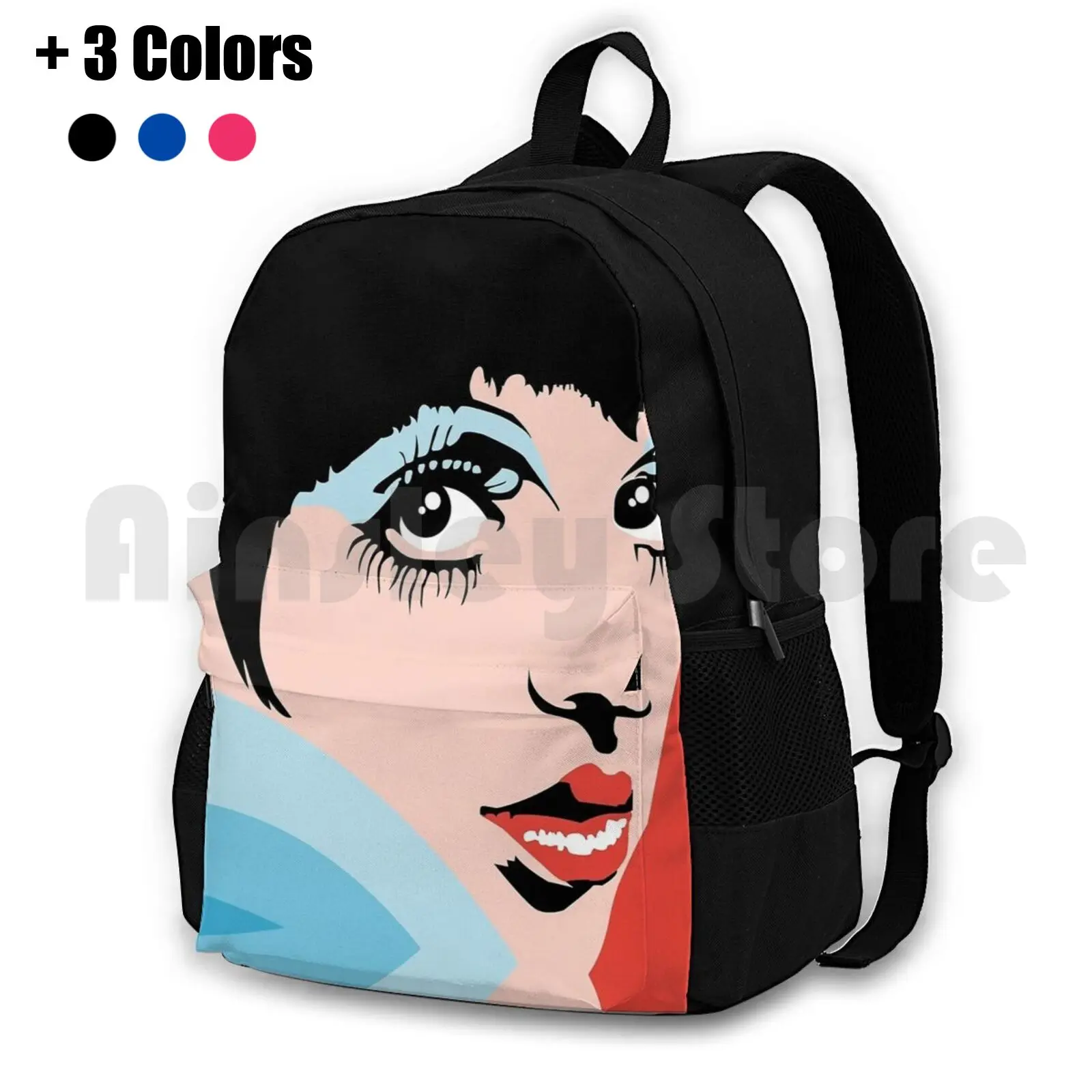 

Liza Minnelli Vector Outdoor Hiking Backpack Waterproof Camping Travel Liza Minnelli Cabaret Actrees Actor Music Movie Singers