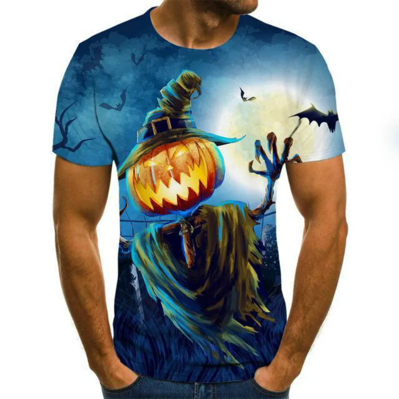 

Men's skull printed T-shirt, 3D printed short sleeve T-shirt, casual funny funny T-shirt, breathable 2021