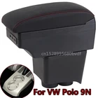 Подлокотник для Volkswagen Polo, VW Polo 9N 3, 2002-2009, Дооснащение коробка для хранения деталей, аксессуары для интерьера автомобиля, USB