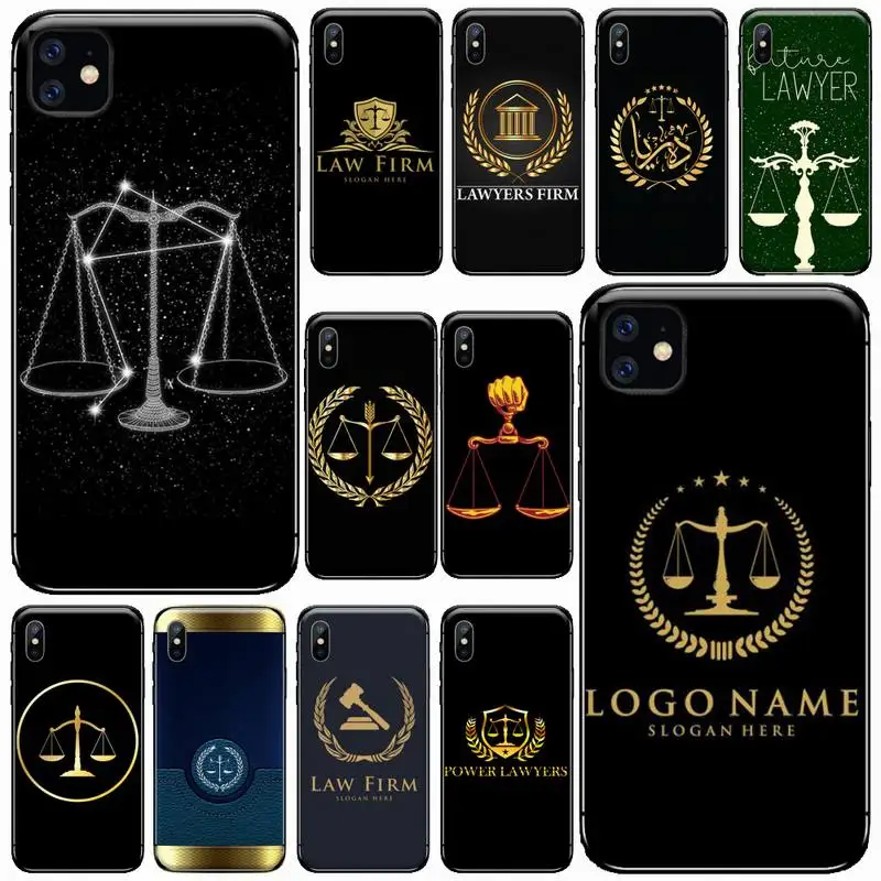 

Lawyer Judge pattern art design Phone Case for iPhone 11 12 pro XS MAX 8 7 6 6S Plus X 5S SE 2020 XR Soft silicone Cover Funda