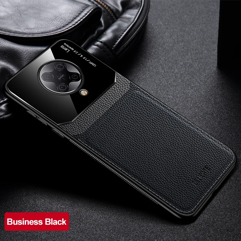 

POCO X3 NFC Leather Case High Quality Soft tpu Leather Back Cover for Xiaomi Poco X3 NFC Shockproof Case Camare Protect Coque