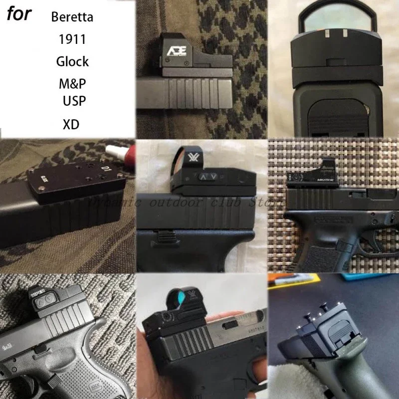 Микро отражение красная точка крепление для прицела Базовая пластина охоты Glock