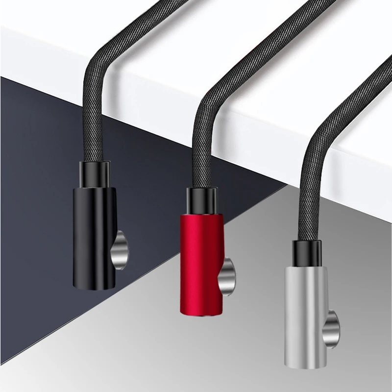 90 градусов Магнитный Micro Usb кабель для зарядки Угловой Usb type C кабель для быстрой зарядки для IPhone X Xr 8 7 6s Plus для samsung