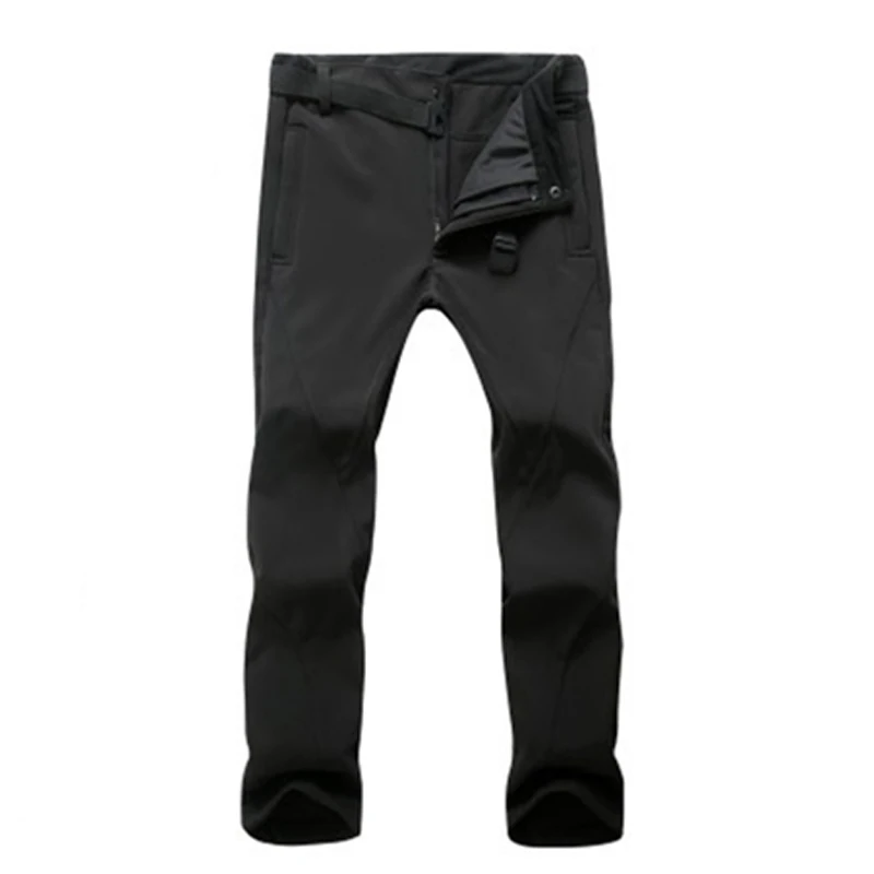 Зимние мужские теплые штаны флисовые водонепроницаемые брюки Стрейчевые