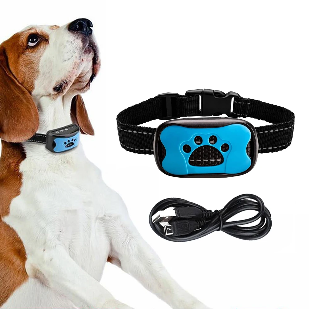 

Rechargeable Anti Barking Device USB Ultrasonic Dogs Training Collar Dog Stop Barking Vibration Anti Bark Collar Dropship