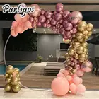 Гирлянда-шарик, многоразмерный комплект золотых, розовых, красных, хромированных шариков, 1 комплект, 126 шт.