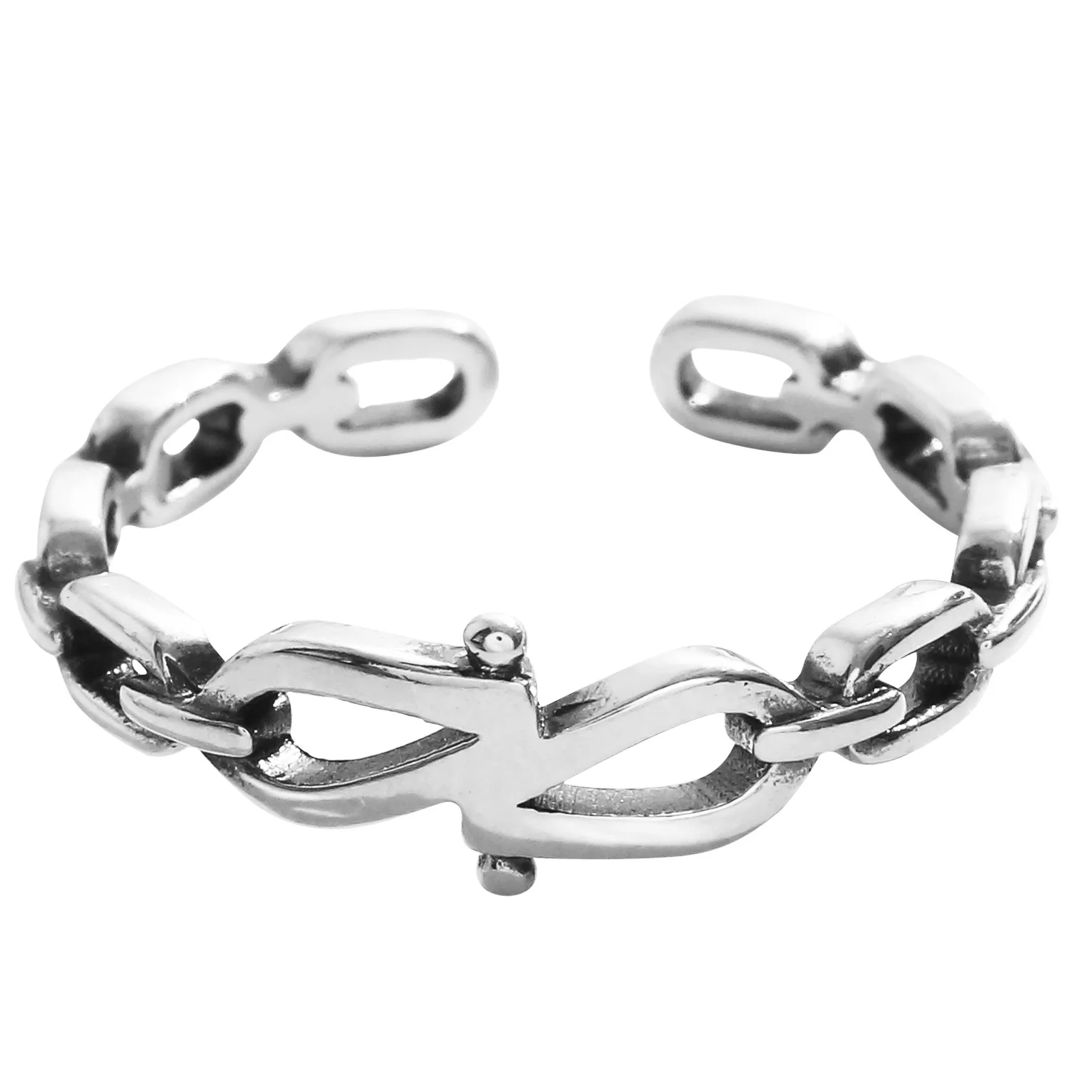 Женские кольца из стерлингового серебра S925 с простым регулируемым кристаллом