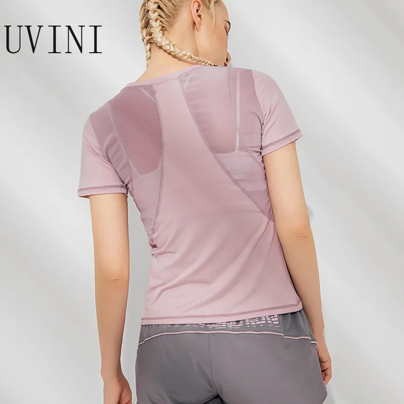 Женские летние футболки Slim Fit для Спорт Фитнес Йога короткий рукав Топ сетка