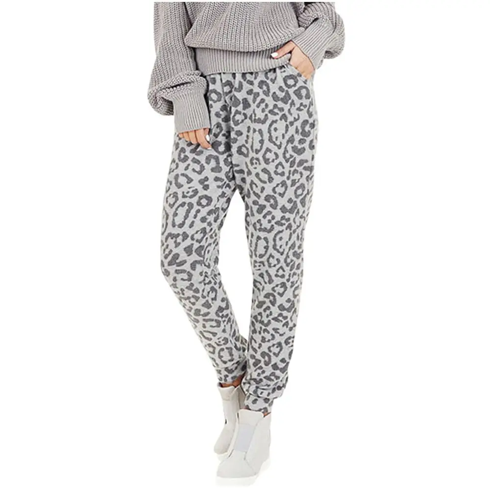 Женские свободные брюки с высокой талией повседневные из смесовой хлопка размер