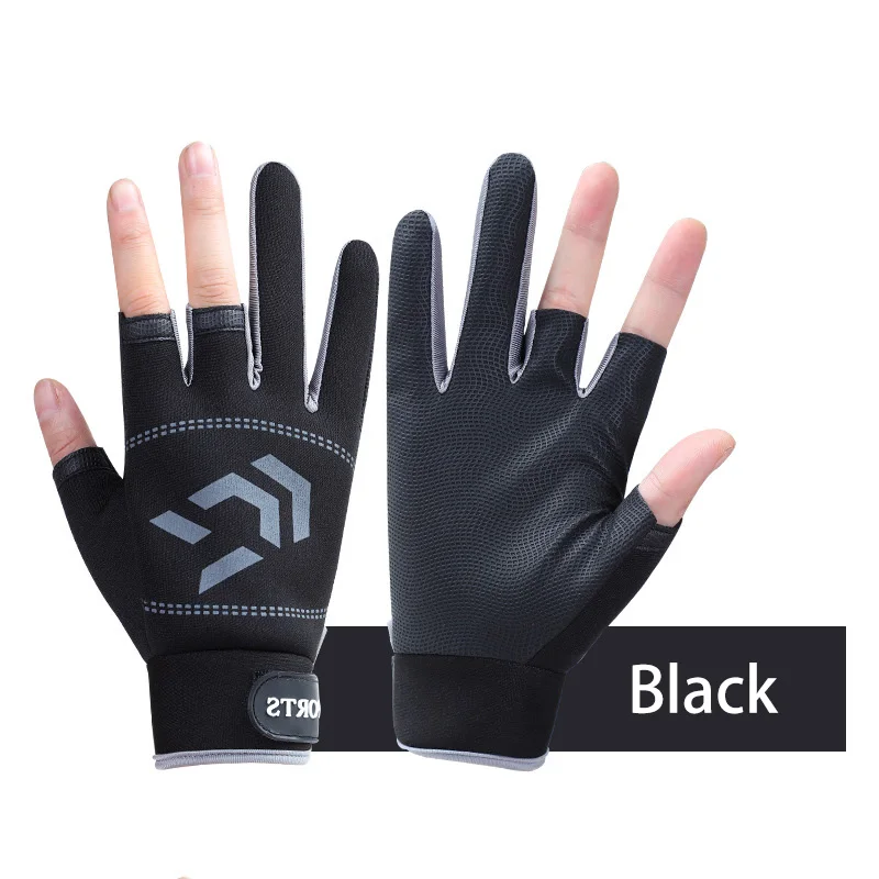 

New leaky three-finger fishing gloves male outdoor sports fitness gloves cycling driving fishing leaky finger gloves