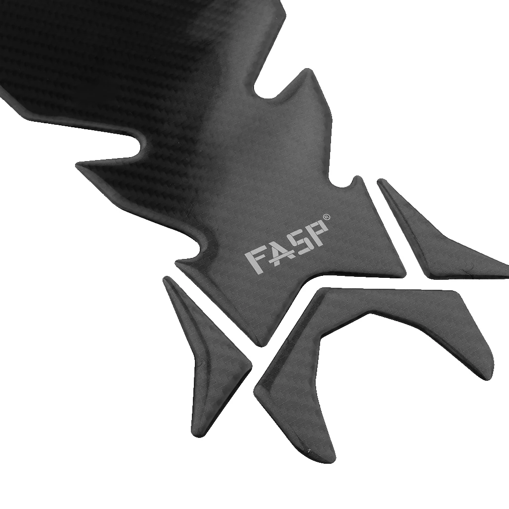 

T09 5D Fishbone Carbon Fiber Motorcycle Oil Box Fuel Tank Pad Protector Decal Universal Fit, Waterproof