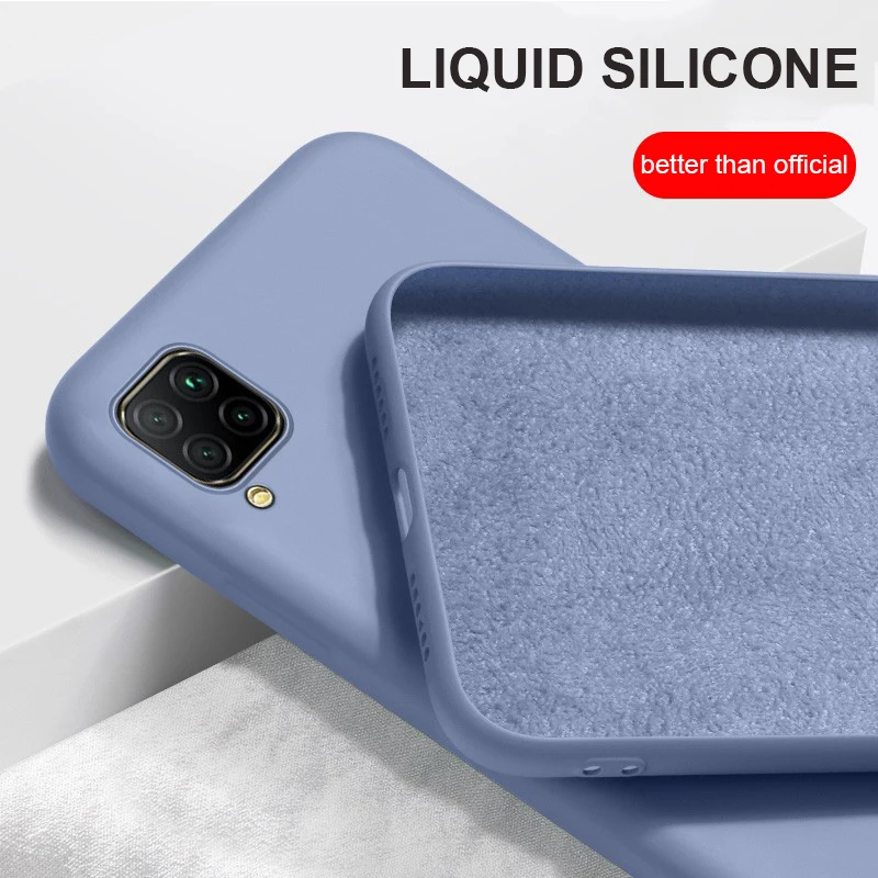 Чехол для Huawei P40 Lite мягкая Жидкая силиконовая резина чехол телефона бампер P 40 Pro -