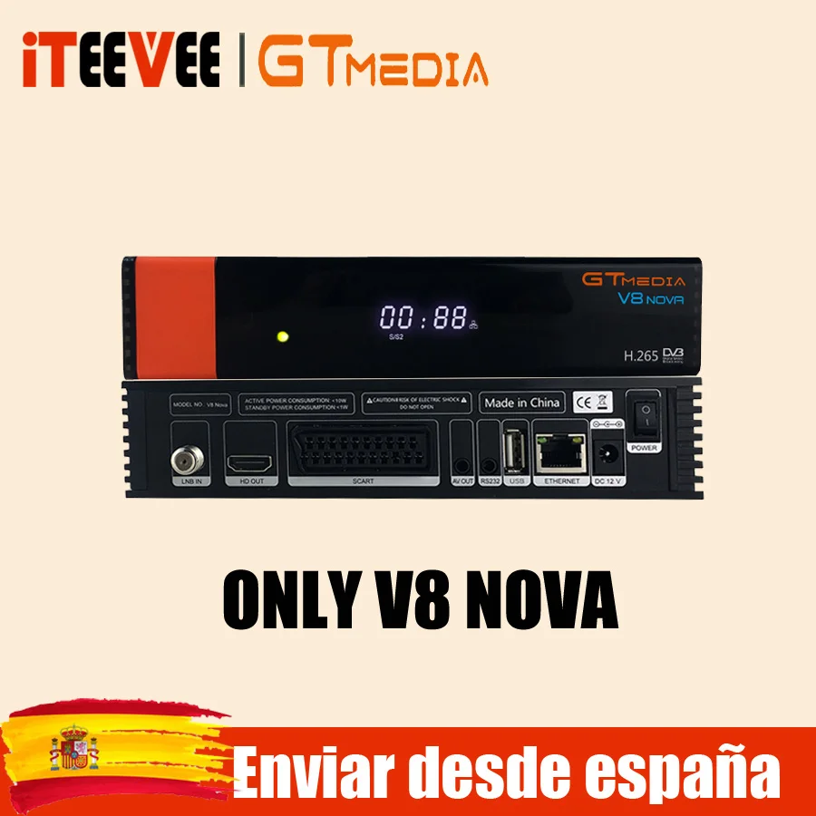 V8 NOVA SCART GTMEDIA V8 NOVA синий спутниковый ресивер DVB S2 встроенный wifi Ethernet power vu biss ccam newcamd телеприставка Корабль из Испании - Цвет: V8 NOVA SCART
