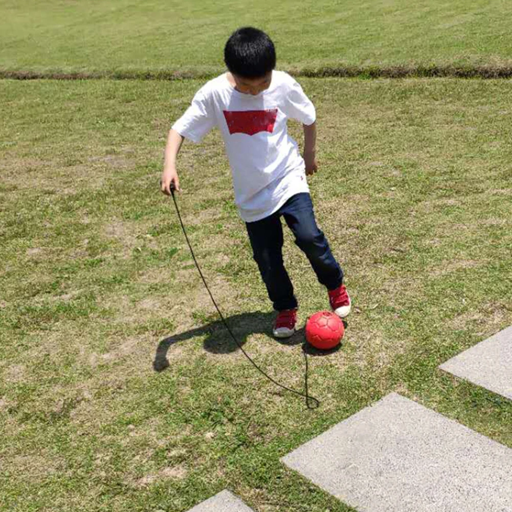 

Детский тренировочный футбол со шнурком, детский вспомогательный тренировочный мяч для начинающих, тренировочное оборудование