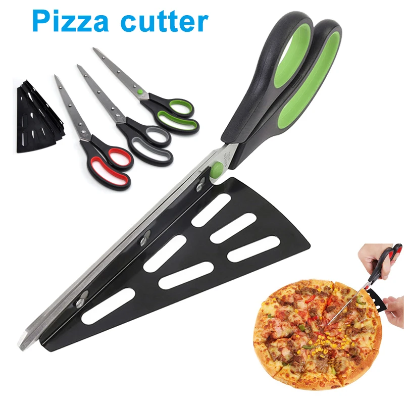 

1 шт. ножницы для пиццы, ножницы из нержавеющей стали для резки пиццы со съемным шпателем