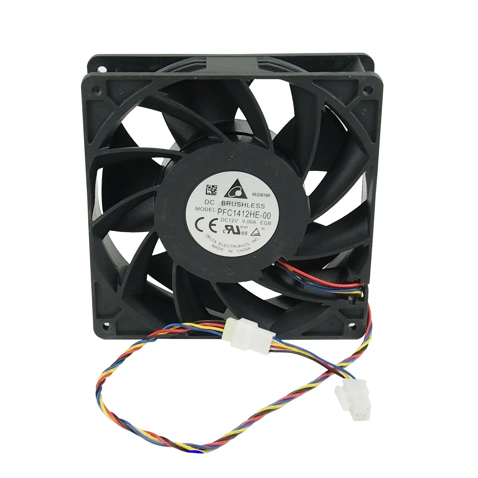 

Universal 18 inches 4 PIN Square MicroBT Whatsminer 8000 RPM 140mm Case Fan M32 M31S M30S Rear Bitcoin DC 12V 9.0A
