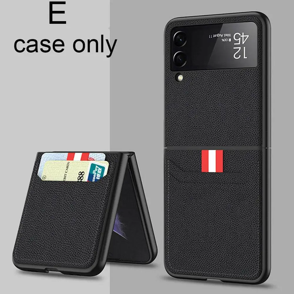 Кожаный чехол с отделением для карт Samsung Galaxy Z Flip 3 флип-чехол телефона защитой от