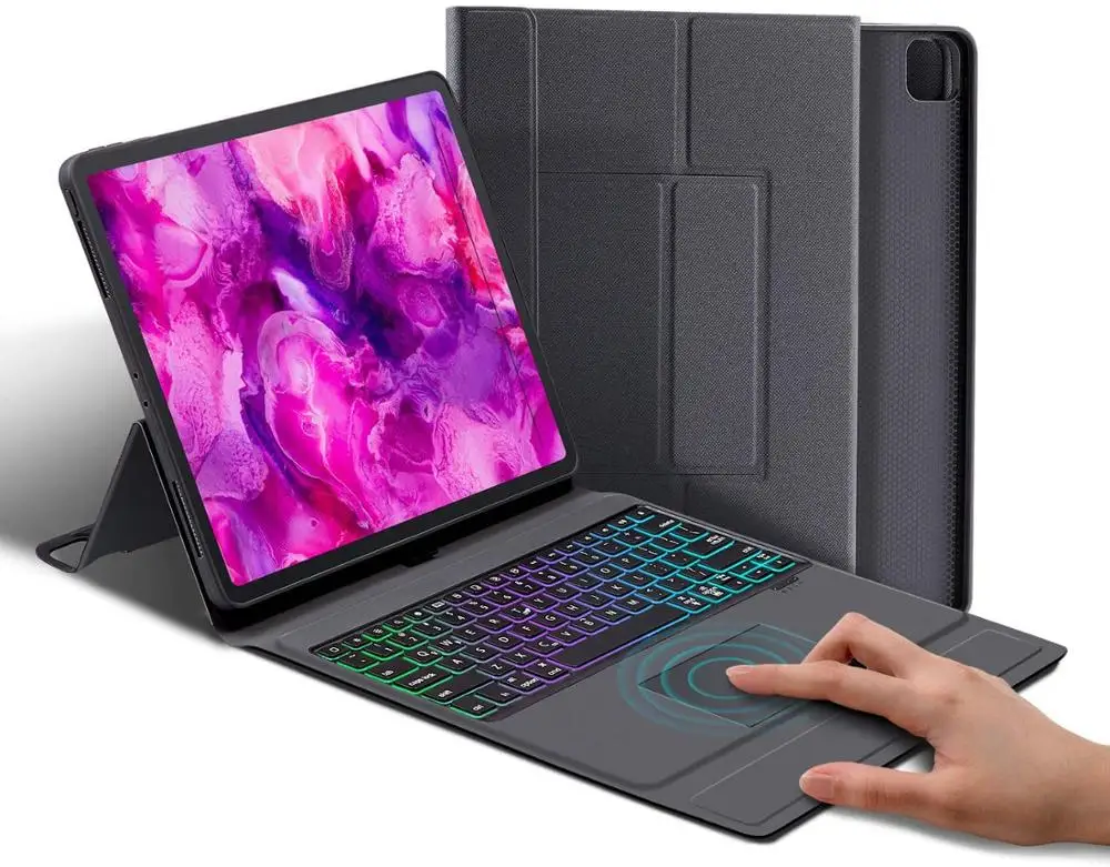 Для iPad Pro 12 9 чехол 2020 4 го поколения/2018 3 поколения для клавиатуры с сенсорная