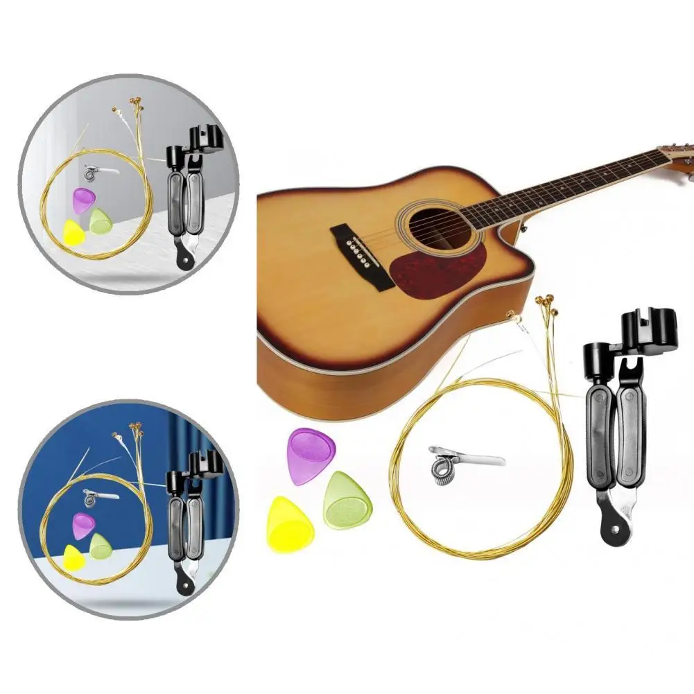 

1 комплект компактных изящных аксессуаров, инструменты для ремонта гитары, инструменты для мини-гитары, износостойкие Струны для инструмен...