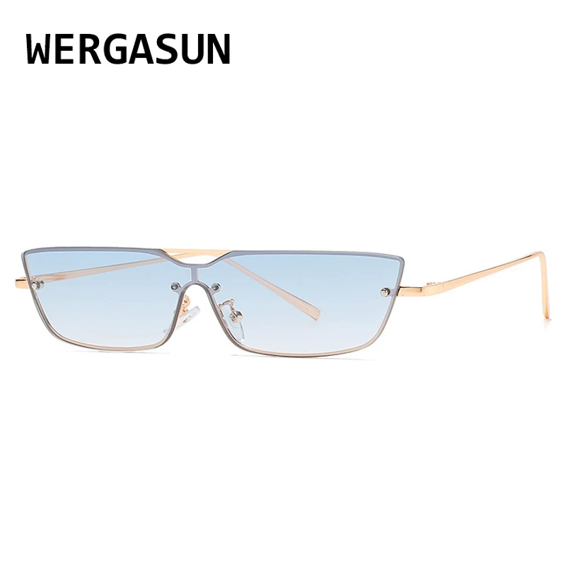 

WERGASUN Fashion Sunglasses Woman Brand Designer Vintage Retro Triangular Cat Eye Glasses Oculos De Sol Uv400
